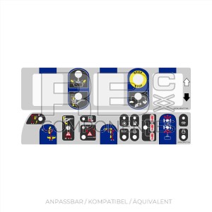 AUFKLEBER SET OBEREN FUNKTIONEN