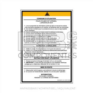 AUFKLEBER KOMPATIBEL MIT REF HL 3078143420FRA