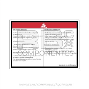 AUFKLEBER KOMPATIBEL MIT REF HL 307P2228900