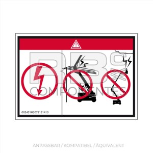 AUFKLEBER KOMPATIBLE GEFAHR STROMSCHLAG HL-GELENKIG