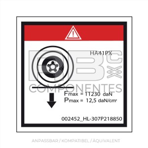 AUFKLEBER KOMPATIBEL MIT REF HL  307P218850