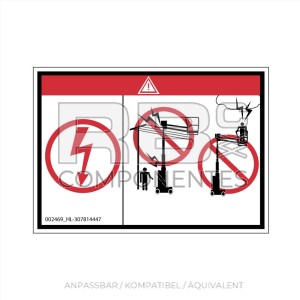 AUFKLEBER KOMPATIBLER STROMSCHLAGGEFÄHRDETER HL-MAST