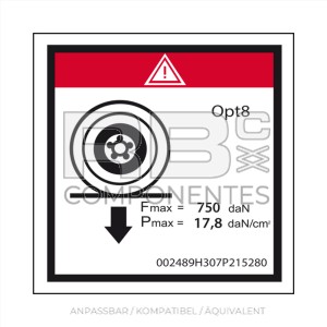 AUFKLEBER MIT LADEGEWICHT ÜBER REIFEN HL-OPTIM 8-1