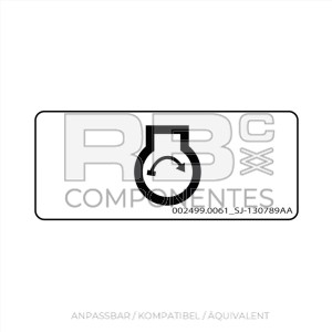 AUFKLEBER AN/KO/GL SJ 130789 AA