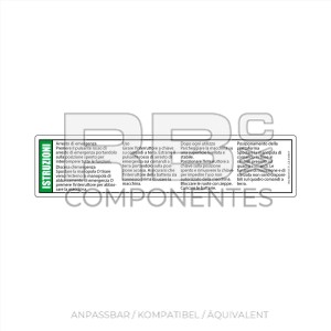 AUFKLEBER KOMPATIBEL REF GE 43089 ITALIENISCH