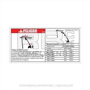 AUFKLEBER KOMPATIBEL REF GE 27564SP_C