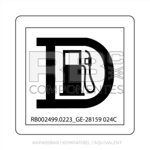 AUFKLEBER KOMPATIBEL REF. GE- 28159 024 C