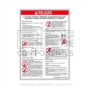 AUFKLEBER KOMPATIBEL REF.GE 32700