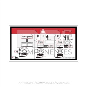AUFKLEBER BODENHÖHE + TRAGFÄHIGKEIT HL-COMP10 ELCT