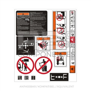 SET AUFKLEBER FÜR GABELSTAPLER LINDE