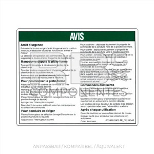 AUFKLEBER KOMPATIBEL REF GE 35540 FR FRANZÖSISCH