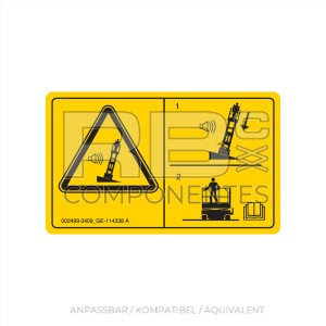 AUFKLEBER KOMPATIBEL REF GE 114338