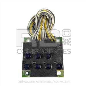 PLATTE MIT 7 DRUCKTASTEN UND 8 LEDS (HARZ)