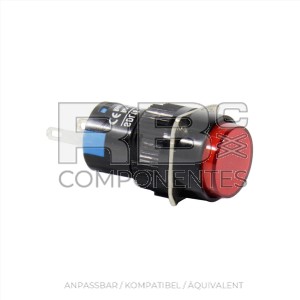 KONTROLLAMPE, ROT 12/24V KOMPAKTER FASTONS-RAHMEN