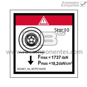 AUFKLEBER KOMPATIBEL MIT REF HL 307P21643B