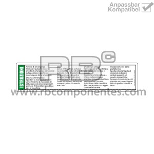 AUFKLEBER KOMPATIBEL REF GE 43089 ITALIENISCH