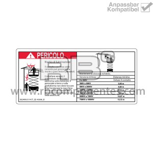 AUFKLEBER KOMPATIBEL REF GE-43696IT ITALIENISCH