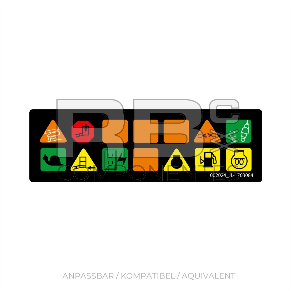 AUFKLEBER, DISPLAY, BEDIENPULT