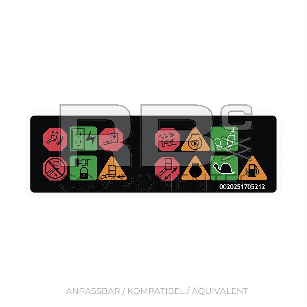 AUFKLEBER, DISPLAY, BEDIENPULT