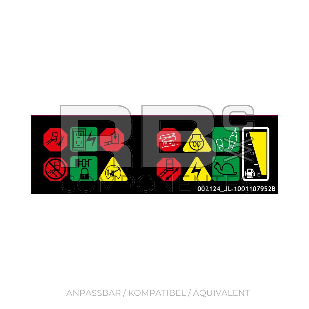 AUFKLEBER MIT SYMBOLANSICHT 800S - 860SJ