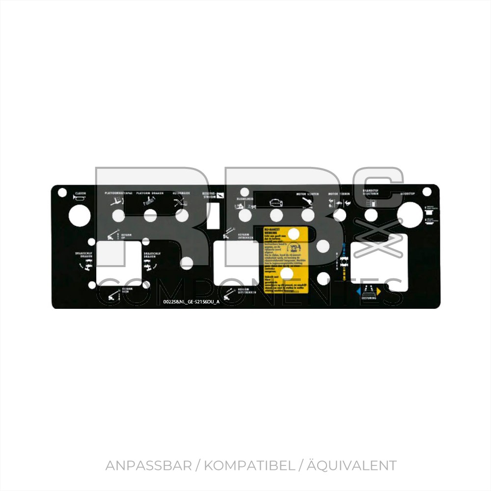 FUNKTIONSAUFKLEBER KOMPATIBEL  GE-52156DU HOLLÄNDISCH
