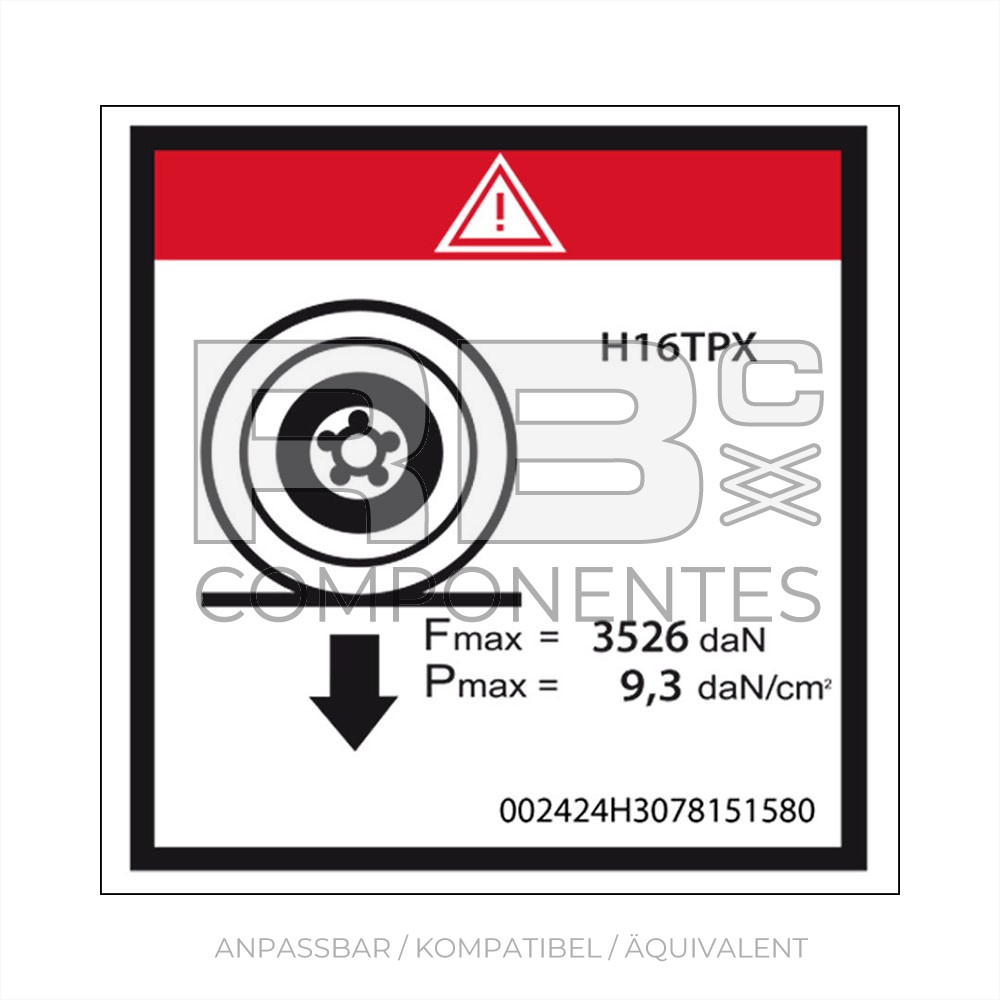 AUFKLEBER KOMPATIBEL MIT REF HL  3078151580
