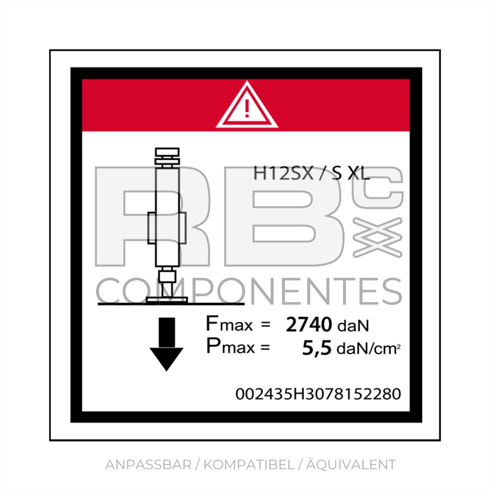 MAX. SPANNUNGSADHÄSION AM STABILISATOR HL-12SXL