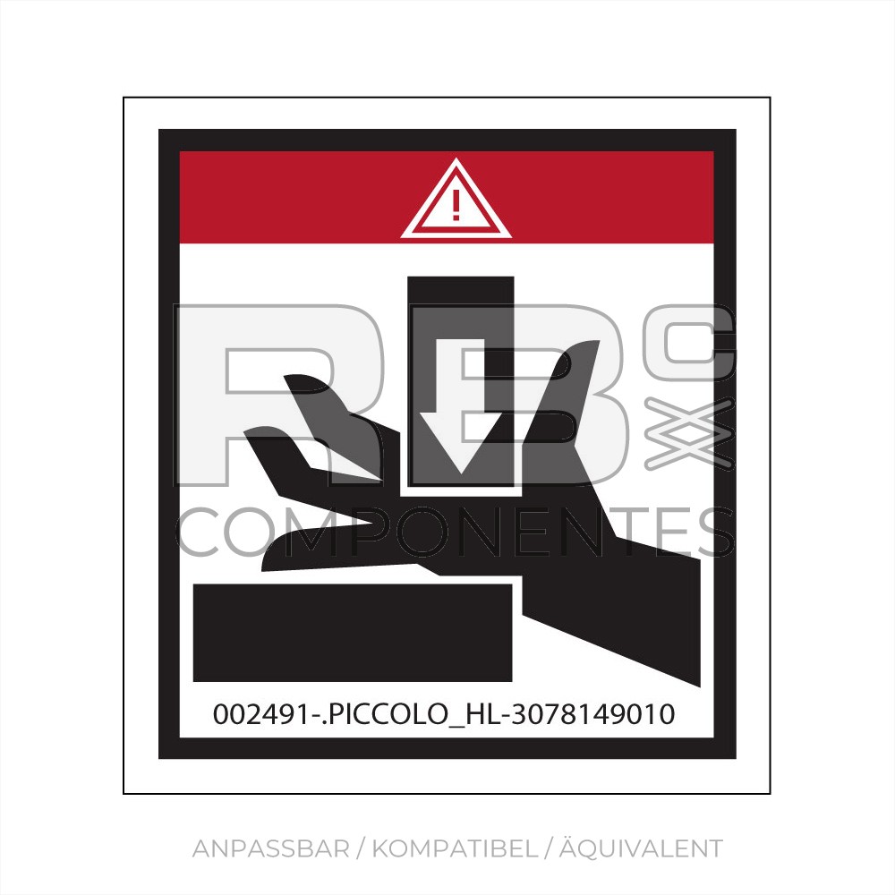 AUFKLEBER HÄNDEZERQUETSCHUNG - ELEKTROSCHEREN 65X70MM