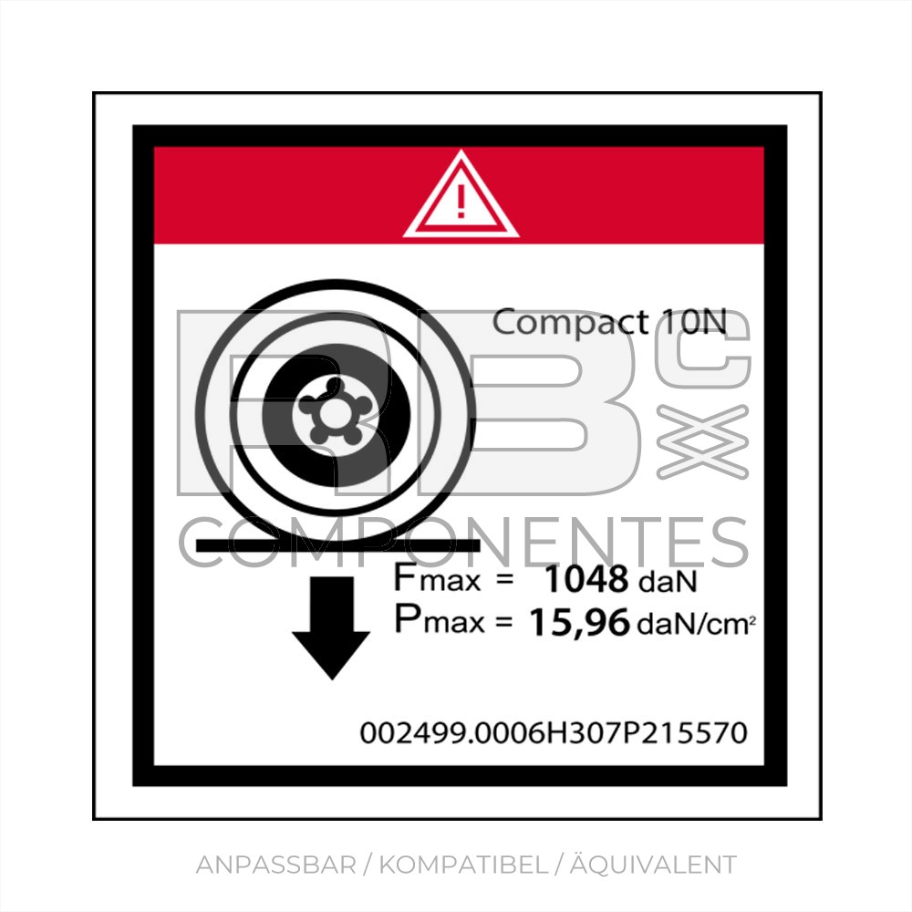 KOMPATIBLE MAXIMALE BELASTUNG AUF EINEM RAD - 100X100MM