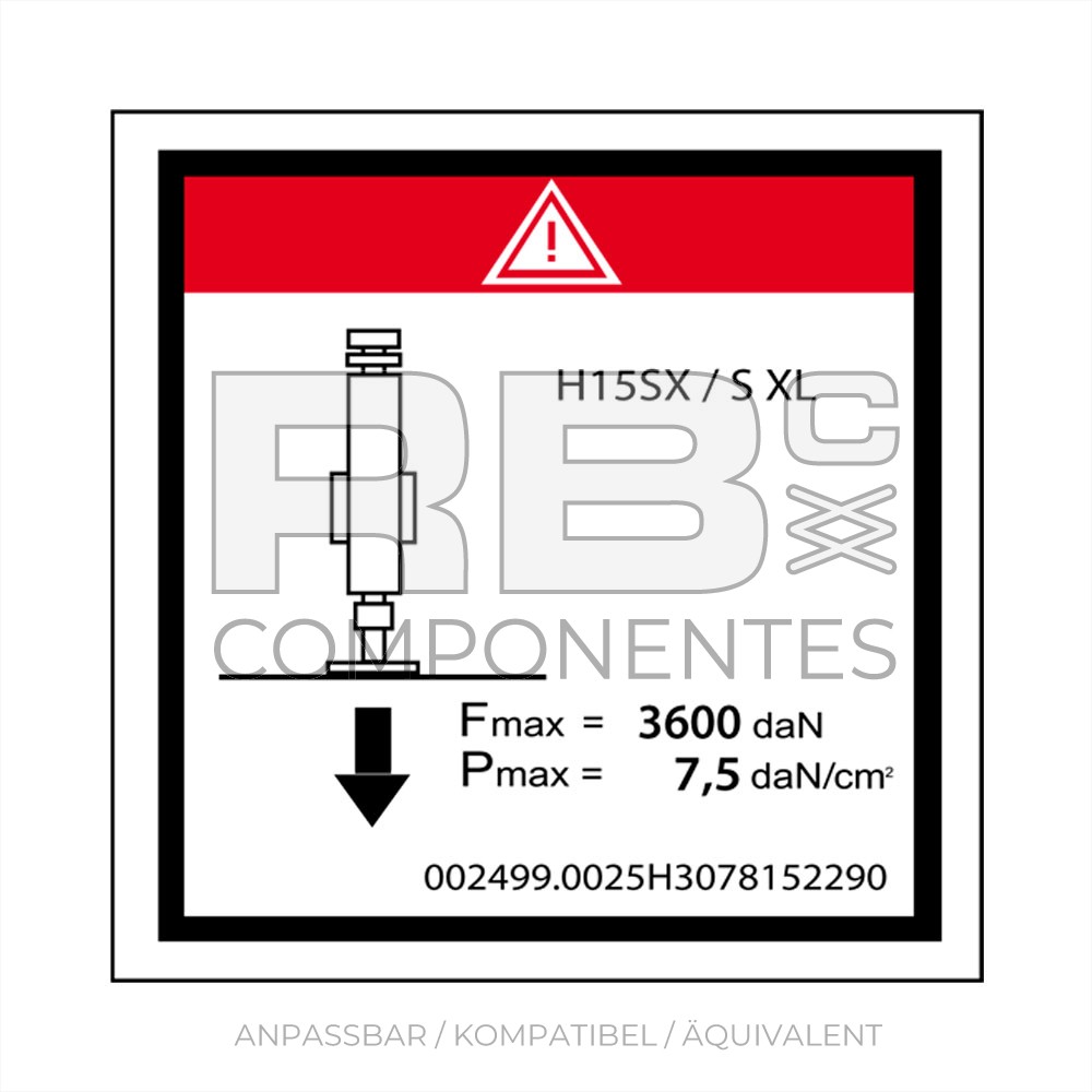 MAX. STABILISIERUNGSKRAFT, NENNLAST H15SX