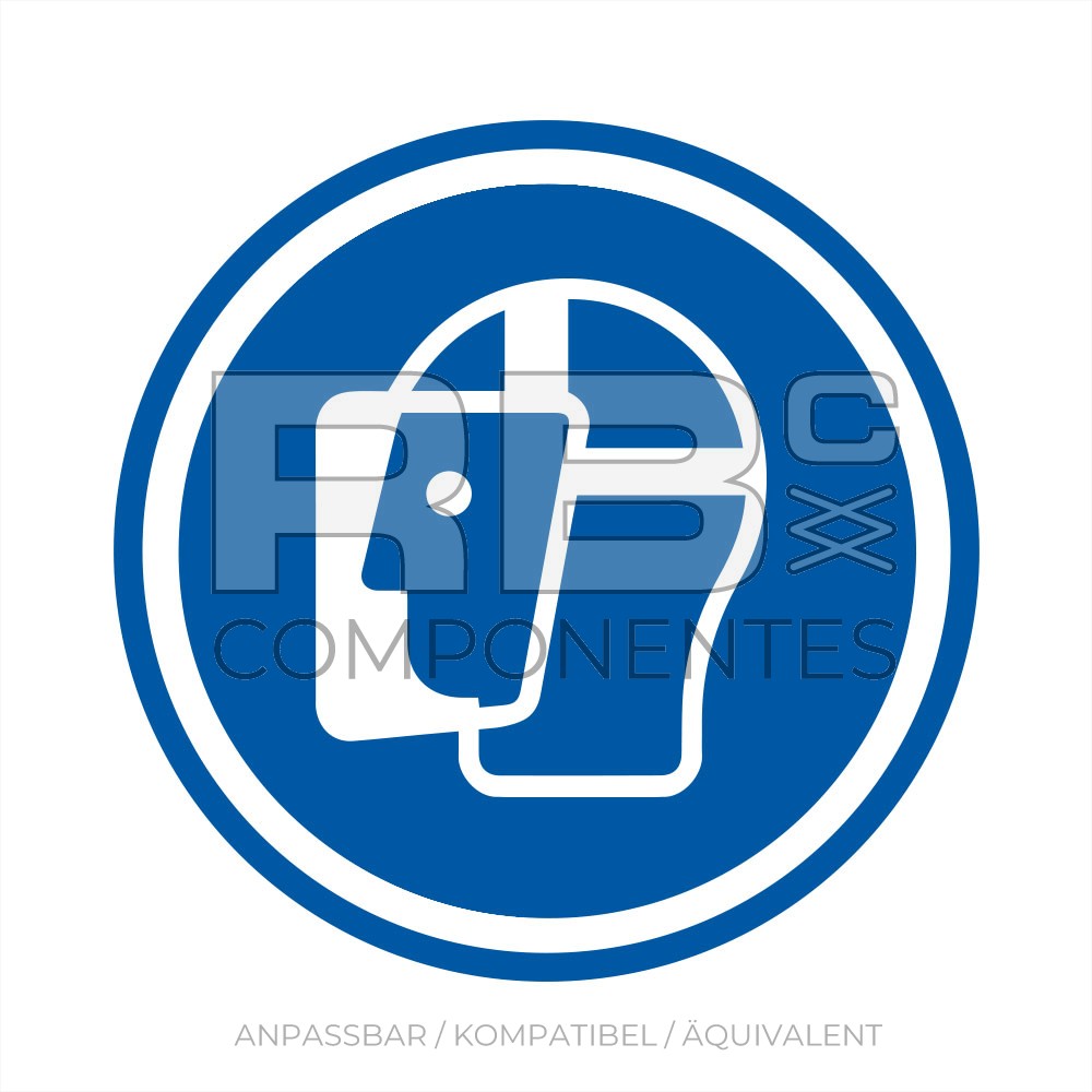 ADHOB09 NORM IN ISO 7010 AUFKLEBER HELMPFLICHT