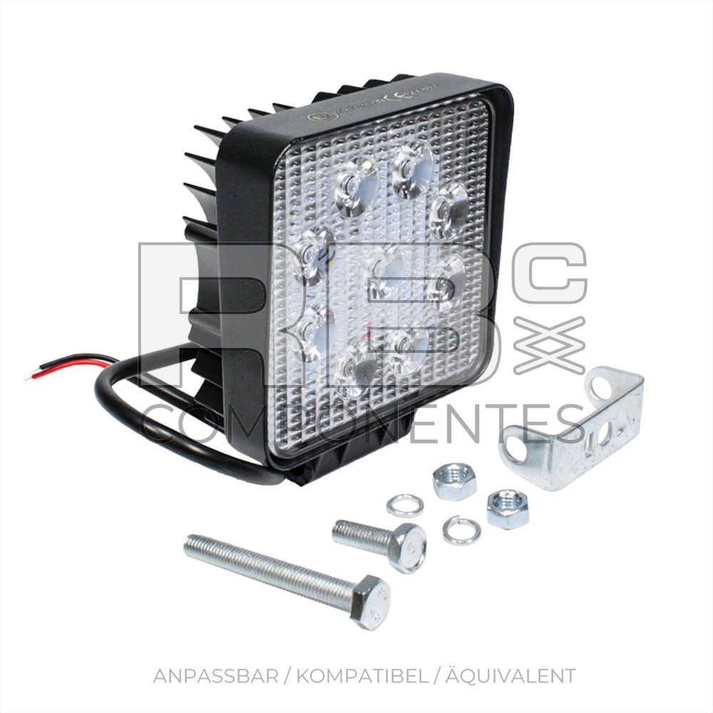 VIERECKIGER SCHEINWERFER 9 LED-27W 10V 80V
