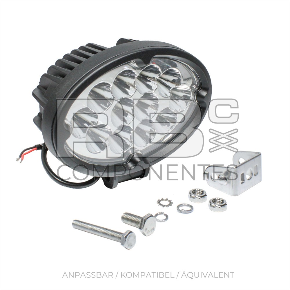 OVALER SCHEINWERFER 12 LED TRANSPARENT-36W 9V-32V