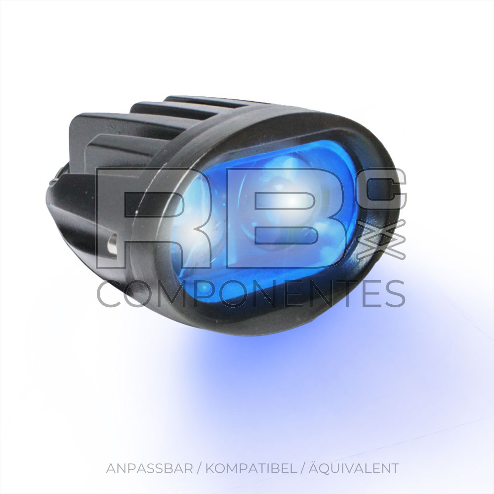 LED SICHERHEITSLEUCHTE BLAU 2X5W-IP67-10V-80V