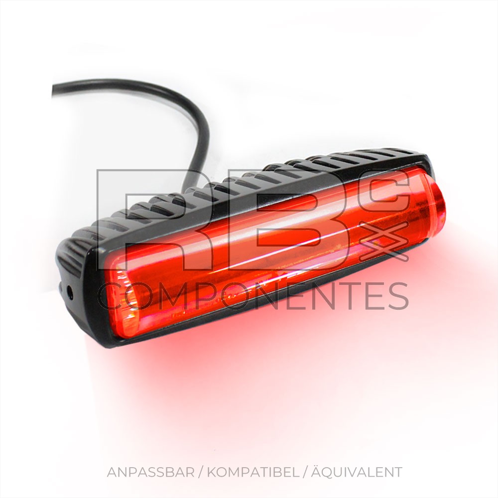 ROTE LEUCHT-SEITENANZEIGE 6X3W LED 10-80V