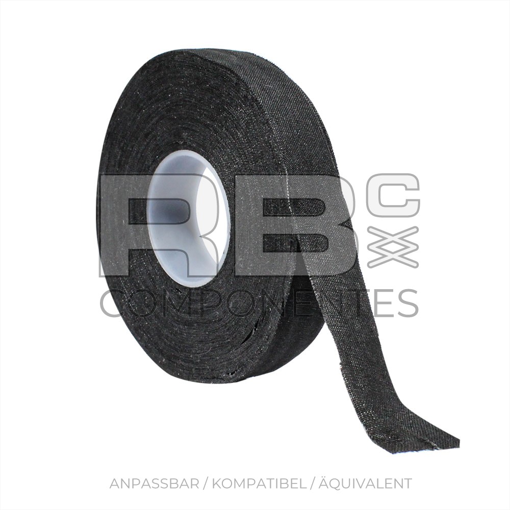SCHWARZES GEWEBE-ISOLIERBAND ROLLE 25 MTRS