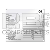 DATENPLAKETTE FÜR ALLE MASCHINENTYPEN