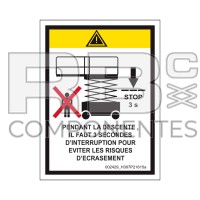 AUFKLEBER AUSFALLZEIT - 3 SEKUNDEN. FRANKREICH