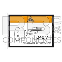 AUFKLEBER POSITION HL 240V STECKDOSE FÜR 8/8W/10N/10N/10/12