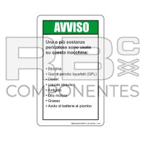 AUFKLEBER KOMPATBEL REF GE 28164 116C ITALIENISCH