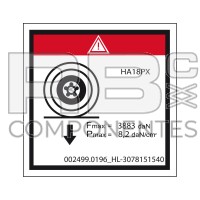 AUFKLEBER.RADLAST HL-18PX/18SPX/NT