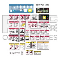 KIT ADHESIVOS ADVERTENCIA+PELIGRO CM-12DX(italian)
