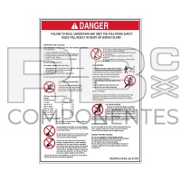 AUFKLEBER KOMPATIBEL REF GE 32700 ENGLISCH