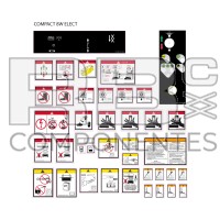 AUFKLEBERSET WARNUNG+GEFAHR+FUNKTION FÜR HL-C8W