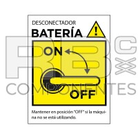AUFKLEBER BATTERIETRENNSCHALTER