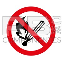 ADHPR02 NORM IN ISO 7010 AUFKLEBER VERBOT FÜR ENTZÜNDEN VON FEUER