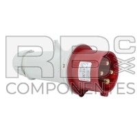 STECKER M/; DREIPHASIG 3+T 16 AMP ROT