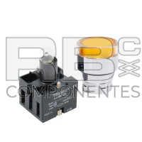 GELBER LEUCHTDRUCKTASTER 230V MIT WIDERSTAND