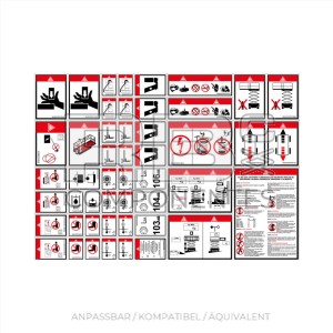 KOMPLETTES KLEBE-SET SCHERENSICHERHEI ENGLISCH