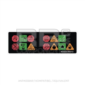 AUFKLEBER, DISPLAY, BEDIENPULT